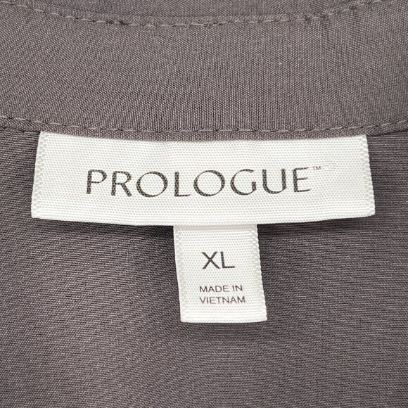 Prologue Sleeveless Dress Pockets Size XL Brown Collard Zip Up Drawstring Waist - Picture 4 of 12